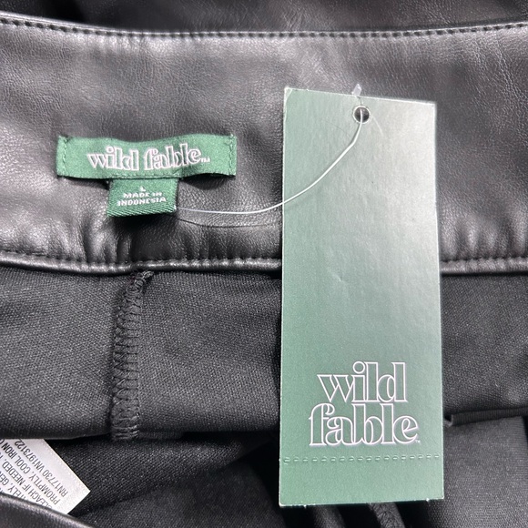 Wild Fable Black Faux Leather Mini Skirt - Picture 3 of 4